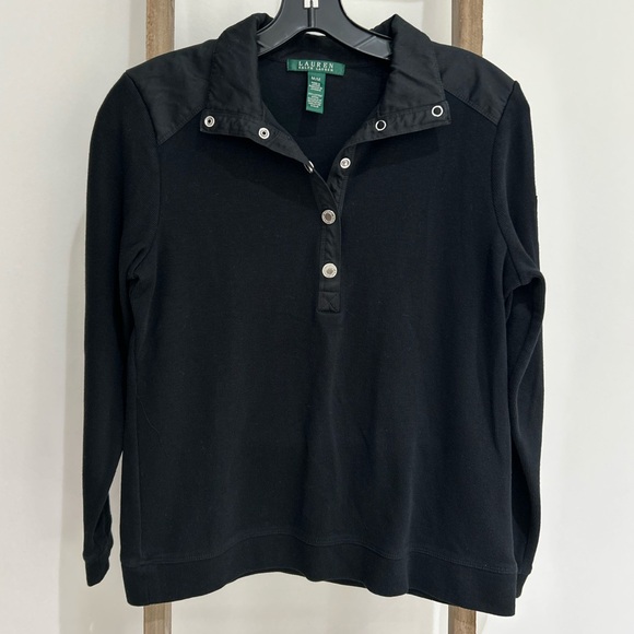 Ralph Lauren Tops - Lauren Ralph Lauren Classic Black Long Sleeve Shirt Women’s Size Medium Vintage